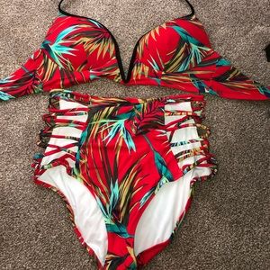 PINK High Waist Swim Suit